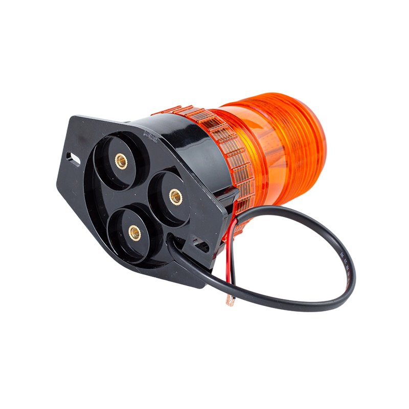IP65 8W DC9-80V 360°フォークリフト用アンバーストロボビーコン警告灯