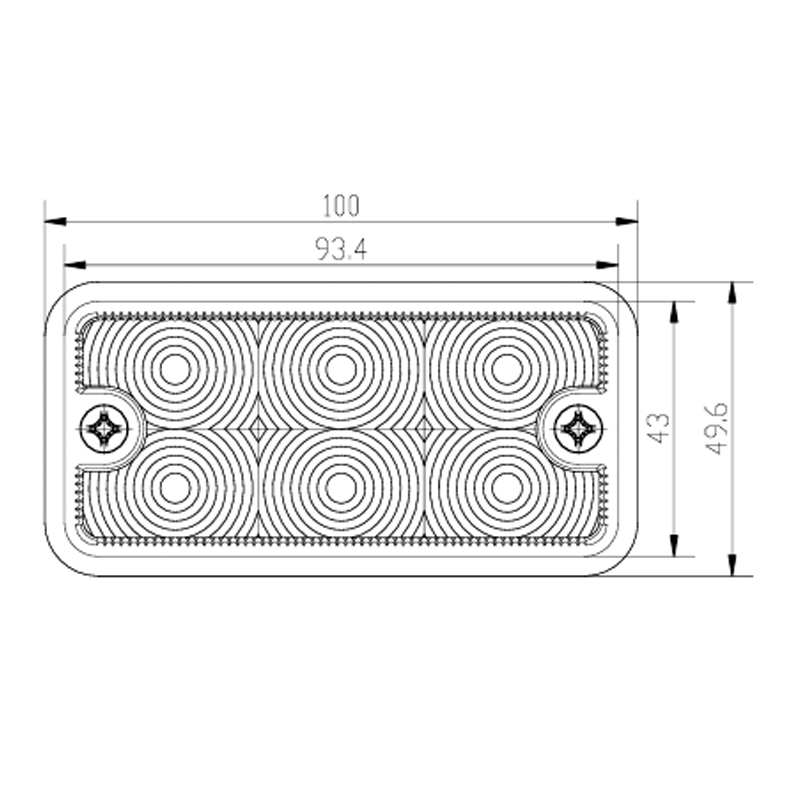 さまざまなエンジニアリング車両用のコンパクトな IP66 LED フロント位置および車幅表示灯